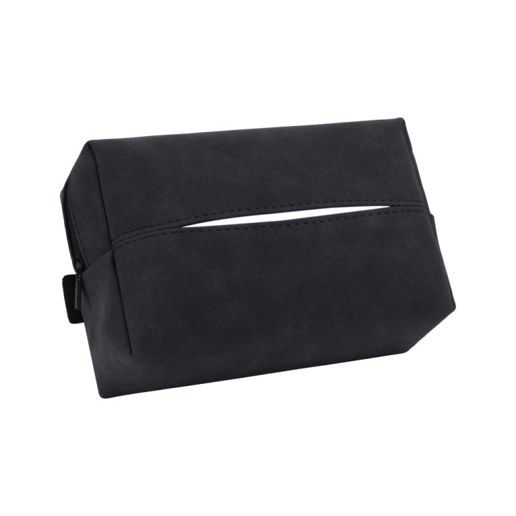 Car Armrest Box Tissue Box Car Sun Visor Seat Back Hanging Tissue Storage Bag(Black) - Tissue Boxes by buy2fix | Online Shopping UK | buy2fix