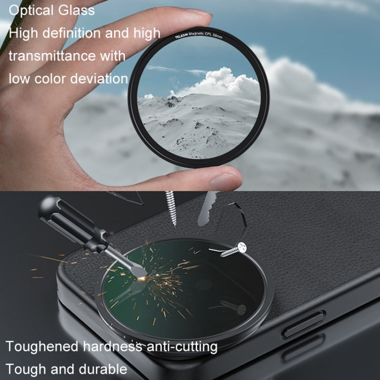 For iPhone 15 Pro / Pro Max TELESIN P10-FLT-01 Mobile Phone Photography Magnetic Filter, Style: VND Adjustable Scrims - Others Lens by TELESIN | Online Shopping UK | buy2fix