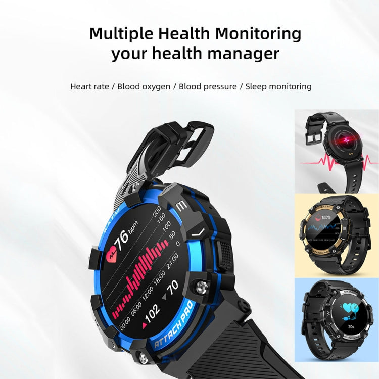 LOKMAT ATTACK 2 PRO 1.39-Inch 5ATM Waterproof Health Monitoring Bluetooth Smart Watch(Silver) - Smart Watches by LOKMAT | Online Shopping UK | buy2fix