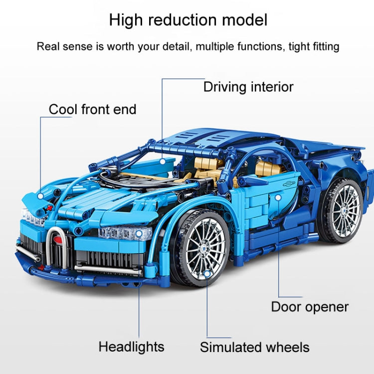 SEMBO 701951 1:14 Sports Racing Car Model Building Blocks Puzzle Assembly Children Toy - Building Blocks by SEMBO | Online Shopping UK | buy2fix