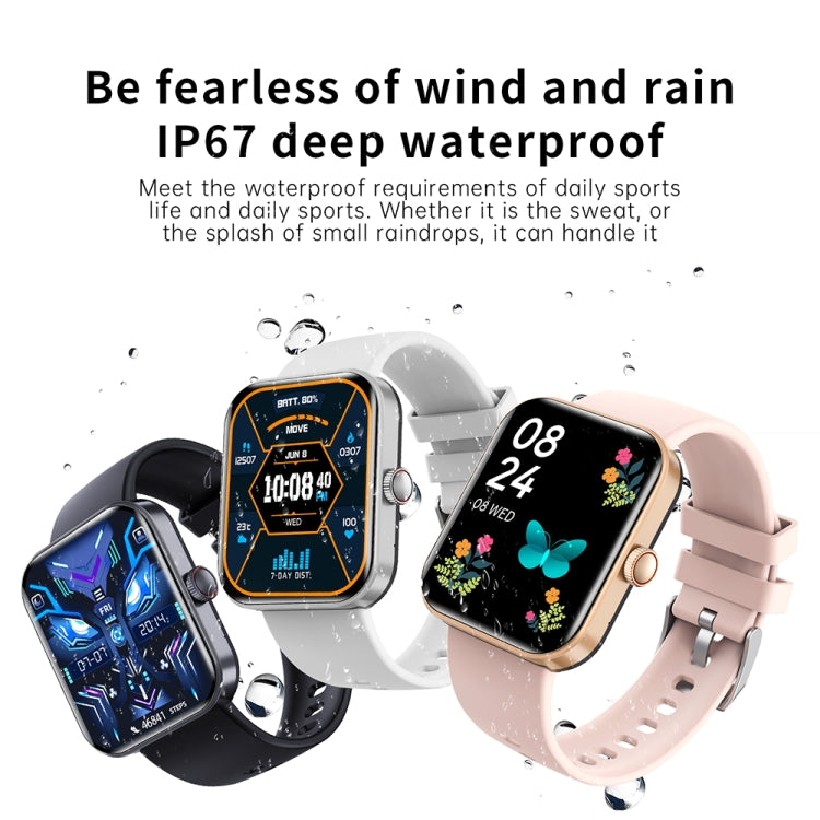 F16 2.0-inch IP67 Waterproof Health Monitoring Bluetooth Call Smart Watch(Gold) - Smart Watches by buy2fix | Online Shopping UK | buy2fix