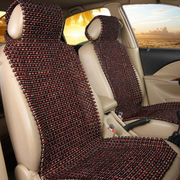 Car Wood Beaded Cushion Universal Car Seat Cover Summer Interior Supply(Coffee) - Seat Accessories by buy2fix | Online Shopping UK | buy2fix