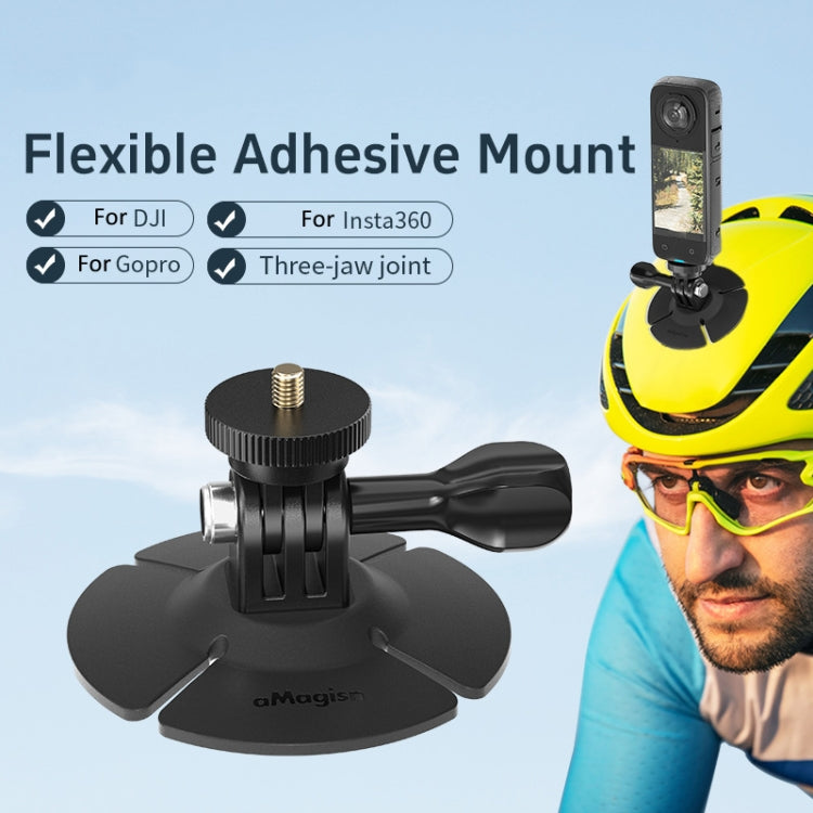 aMagisn Flexible Adhesive Mount for DJI / GoPro / Insta360 and Other Action Cameras - Helmet Mount by aMagisn | Online Shopping UK | buy2fix