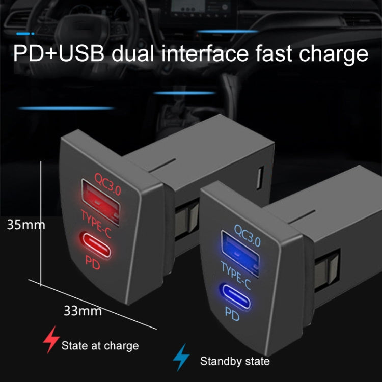 For Toyota RAV4 / WILDLANDER USB-PD Port 60W Fast Charging Modified Car Charger(Non-Destructive Cord) - DIY Modified Charger by buy2fix | Online Shopping UK | buy2fix