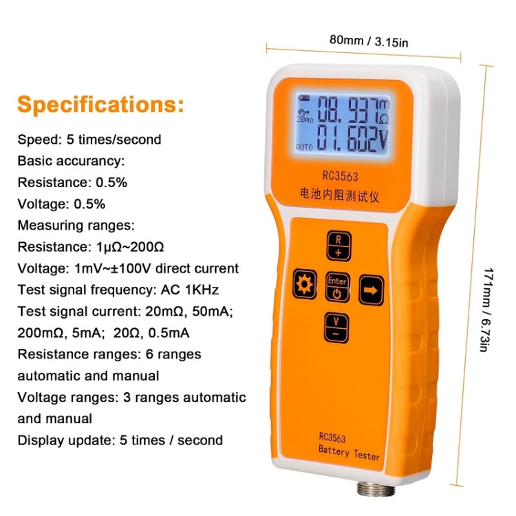 High-Precision Battery Voltage Internal Resistance Tester, Specifications: Host+Clip - Battery & Resistance Tester by buy2fix | Online Shopping UK | buy2fix