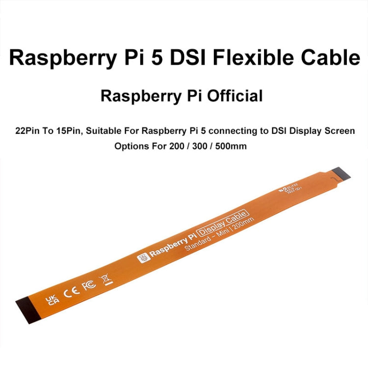 Waveshare 25947 For Raspberry Pi 5th DSI Display 22Pin To 15Pin Soft Cable FPC Cable, Spec: 500mm - Raspberry Pi Accessories by Waveshare | Online Shopping UK | buy2fix