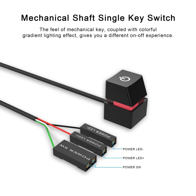 Desktop Computer Mobile Switch Computer Extension Cable Start Button, Color: White Case Colorful Light 2m Cable - PC Power Supplies by buy2fix | Online Shopping UK | buy2fix