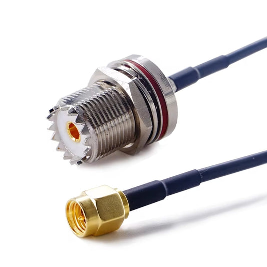 10cm SMA Male To SO239 UHF Female Coaxial RF Cable RG174 Coaxial Connector - Connectors by buy2fix | Online Shopping UK | buy2fix