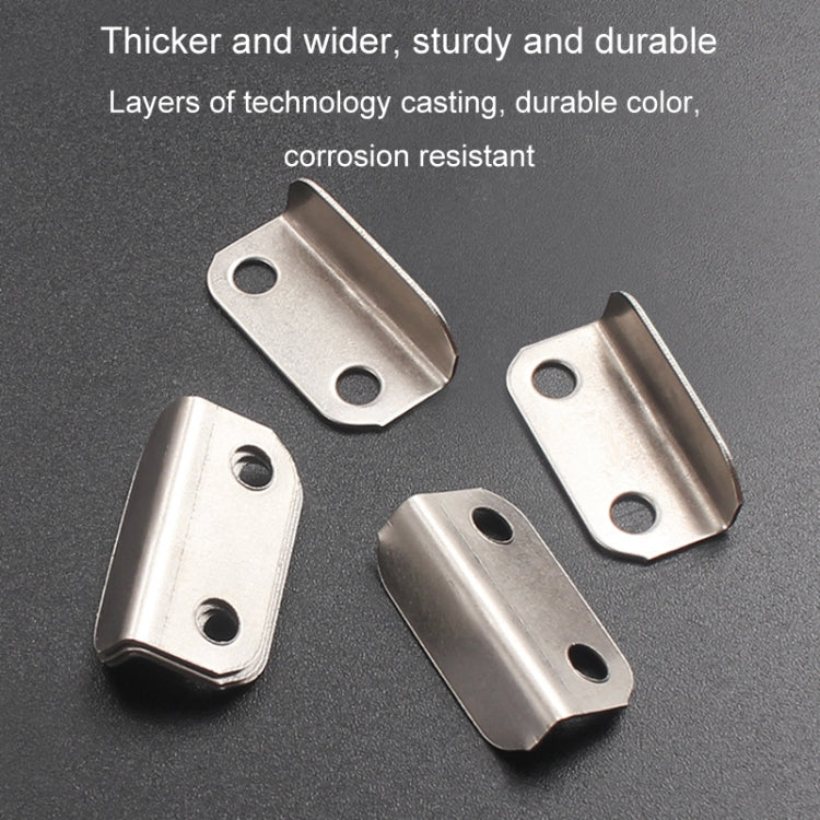 10pcs Lock Accessories L-Shaped Right Angle Office Drawer Lock Plate Furniture Parts Door Stopper(Silver) - Furniture Accessories by buy2fix | Online Shopping UK | buy2fix