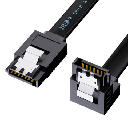 0.45m JINGHUA U510B High Speed SATA3.0 SSD Serial Cable(Black Straight To Bend) - eSATA & SATA & IDE by JINGHUA | Online Shopping UK | buy2fix