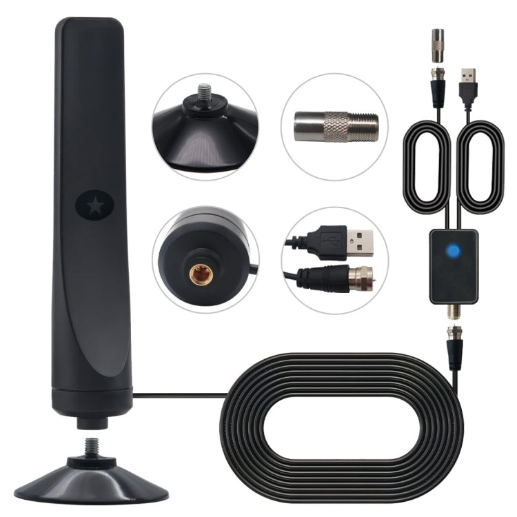 4K 1080P Indoor Digital TV Antenna For Local Channels 50 Miles Range With Amplifier Signal Booster - DVB-T & Simulation Antenna by buy2fix | Online Shopping UK | buy2fix