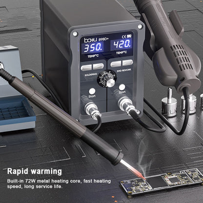 BAKU BA-898D+ T12 Solder Station Adjustable Temperature Electric Digital Soldering Iron For Phone Repair US Plug 110V - Electric Soldering Iron by BAKU | Online Shopping UK | buy2fix