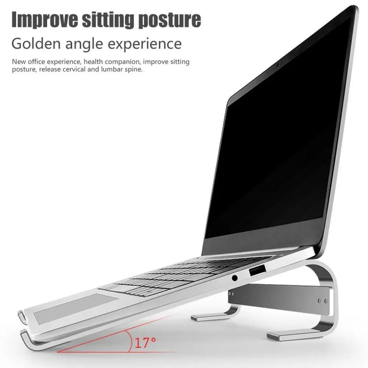 Aluminum Alloy Desktop Laptop Stand(Black) - Laptop Stand by buy2fix | Online Shopping UK | buy2fix