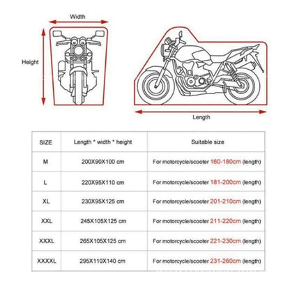 Motorcycle Rain Sun Protection Cover Oxford Cloth Dustproof With Anti-theft Buckle, Size: XXXL - Raincoat by buy2fix | Online Shopping UK | buy2fix