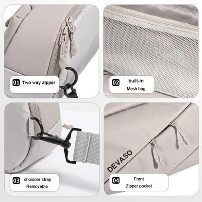 DEVASO Handheld Universal Storage Bag Crossbody Bag(Silver Enlarge) - Bags by DEVASO | Online Shopping UK | buy2fix