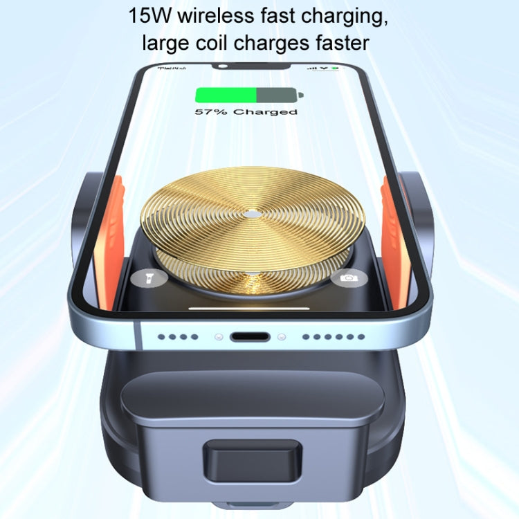 Car Wireless Charging Outlet Navigation Mobile Phone Holder(Single Hook Type) - Wireless Charger Holders by buy2fix | Online Shopping UK | buy2fix