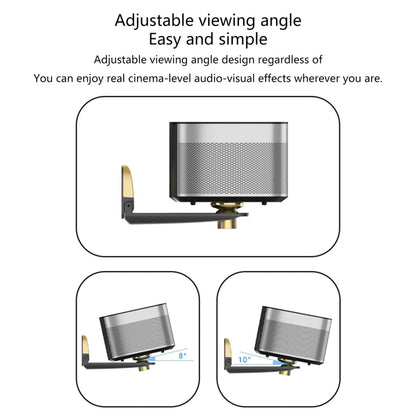 Aluminum Alloy Pan Head Adjustable Foldable Projector Wall Mount(Coffee Gold) - Other by buy2fix | Online Shopping UK | buy2fix