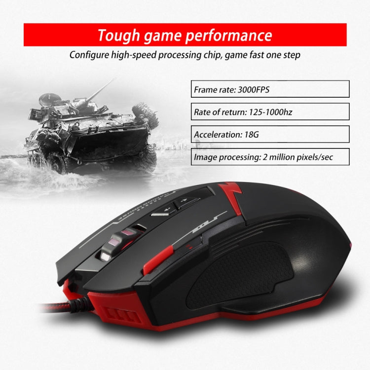 ZELOTES C8 8-buttons Ergonomic Game Programming Custom Wired Mouse(Black) - Wired Mice by ZELOTES | Online Shopping UK | buy2fix