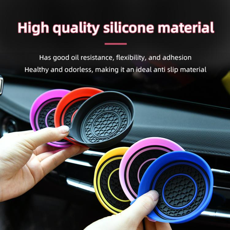 Car Bowl-shaped Non-slip Heat-insulating Double-ring Water Coaster, Color: Blue - Car Drink Holders by buy2fix | Online Shopping UK | buy2fix