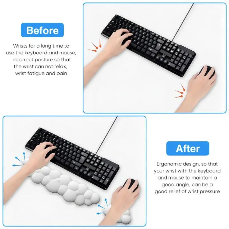 Cloud Wrist Rest Memory Foam Mouse Pad Office Desktop Wrist Brace (Pink) - Mouse Pads by buy2fix | Online Shopping UK | buy2fix