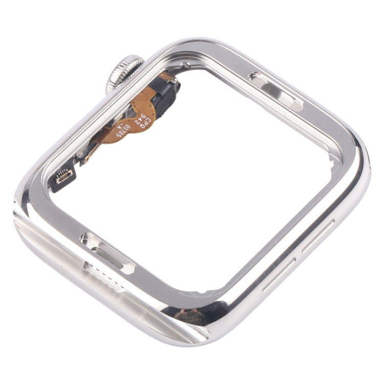 For Apple Watch Series 4 40mm LTE Stainless Steel Middle Frame Bezel Plate with Crown Spin Axis Flex Cable (Silver) - Middle Frame by buy2fix | Online Shopping UK | buy2fix