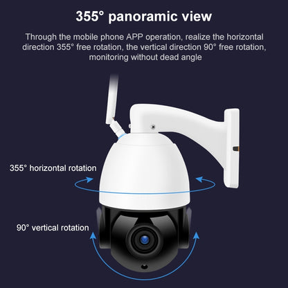 QX5 4G (EU Version) 2.0 Million Pixels 1080P HD 20X Zoom Dome Smart Camera, Support Infrared Night Vision / Motion Detection / Voice Intercom / TF Card, EU Plug - Security by buy2fix | Online Shopping UK | buy2fix