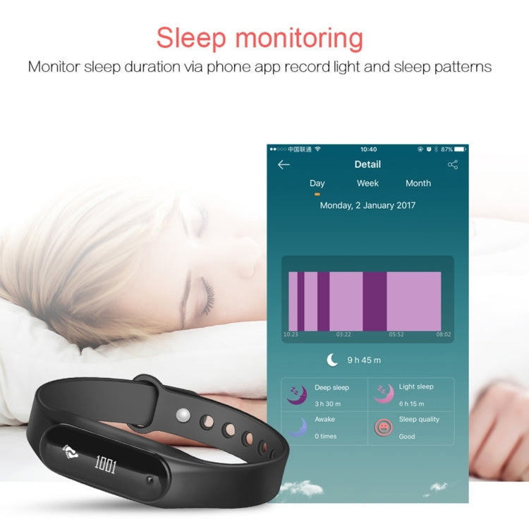 CHIGU C6 0.69 inch OLED Display Bluetooth Smart Bracelet, Support Heart Rate Monitor / Pedometer / Calls Remind / Sleep Monitor / Sedentary Reminder / Alarm / Anti-lost, Compatible with Android and iOS Phones (Purple) - Smart Wear by buy2fix | Online Shopping UK | buy2fix