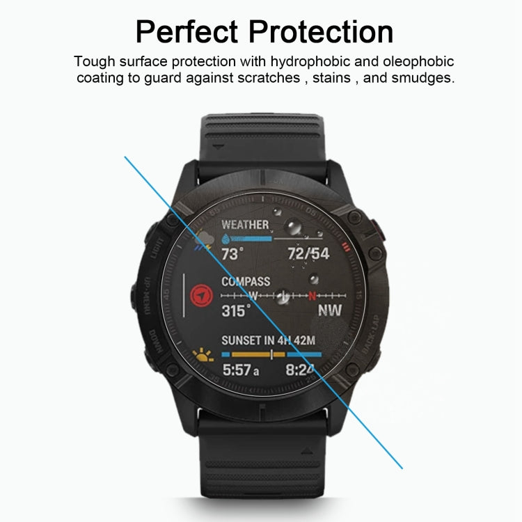 For Garmin Fenix 6 Pro 0.26mm 2.5D 9H Tempered Glass Film Screen Protector - Screen Protector by buy2fix | Online Shopping UK | buy2fix