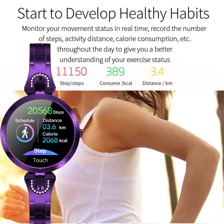 AK15 Fashion Smart Female Bracelet, 1.08 inch Color LCD Screen, IP67 Waterproof, Support Heart Rate Monitoring / Sleep Monitoring / Remote Photography (Blue) - Smart Wear by buy2fix | Online Shopping UK | buy2fix