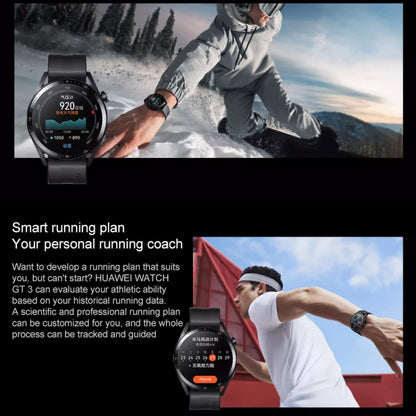 HUAWEI WATCH GT 3 Smart Watch 42mm Rubber Wristband, 1.32 inch AMOLED Screen, Support Heart Rate Monitoring / GPS / 7-days Battery Life / NFC(Black) - Wearable Devices by Huawei | Online Shopping UK | buy2fix