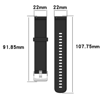 22mm Texture Silicone Wrist Strap Watch Band for Fossil Gen 5 Carlyle, Gen 5 Julianna, Gen 5 Garrett, Gen 5 Carlyle HR (Dark Blue) - Smart Wear by buy2fix | Online Shopping UK | buy2fix