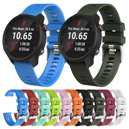 Smart Watch Silicone Watch Band for Garmin Forerunner 245(Black) - Smart Wear by buy2fix | Online Shopping UK | buy2fix