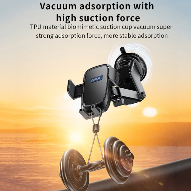 Yesido C262 Suction Cup Retractable Adjustable Car Phone Holder - Car Holders by Yesido | Online Shopping UK | buy2fix