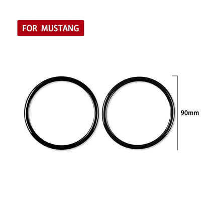 For Ford Mustang 2015-2020 Car Horn Ring Decorative Sticker, Left and Right Drive Universal(Black) - In Car by buy2fix | Online Shopping UK | buy2fix