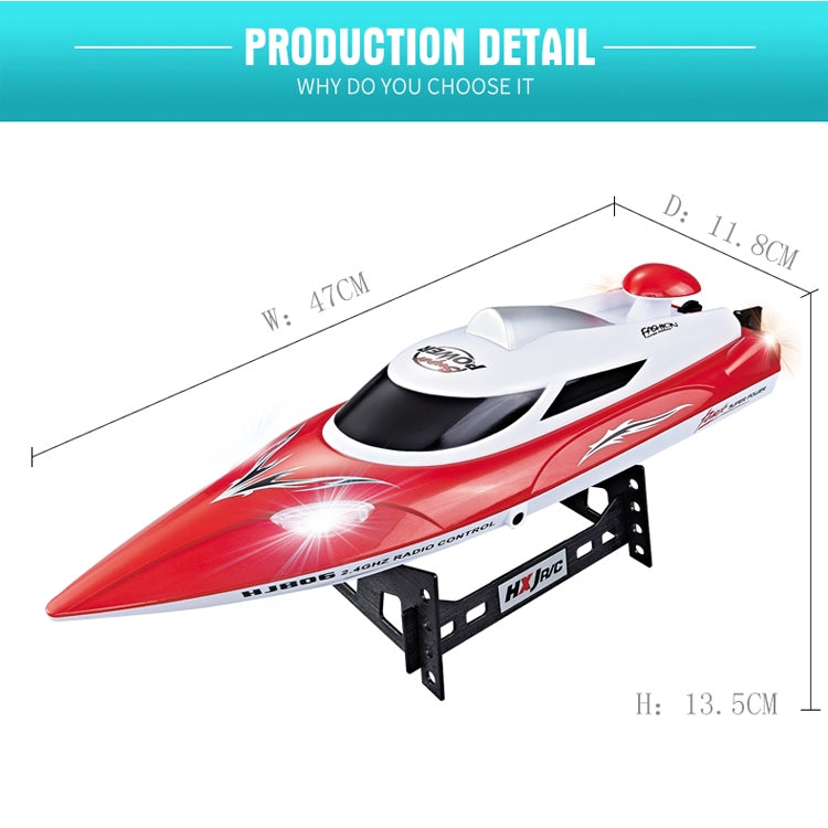 HongXunJie HJ806 2.4Ghz Water Cooling High Speed Racing Boats with Remote Controller, Auto Flip Function, 200m Control Distance(Red) - RC Boats by buy2fix | Online Shopping UK | buy2fix