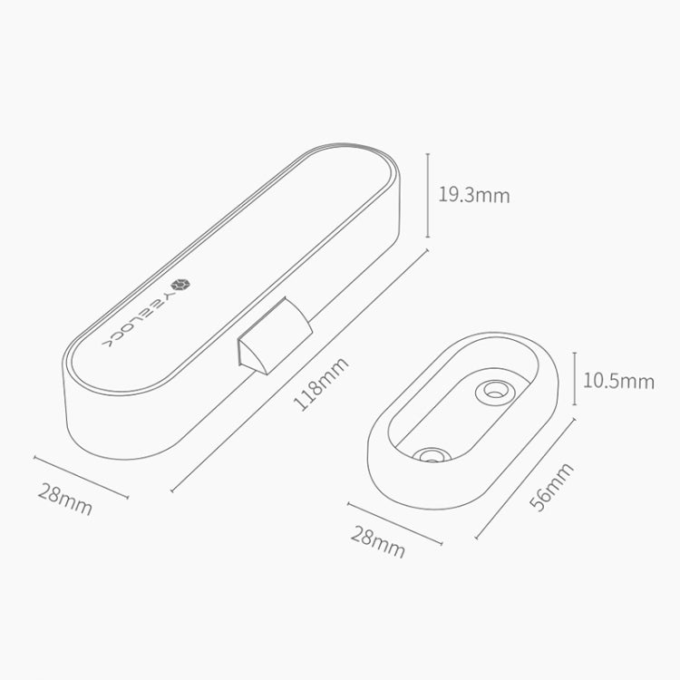 Original Xiaomi Youpin YEELOCK Smart Drawer Cabinet Lock Switch, US Plug(White) - Door Locks & Cabinet Locks by Xiaomi | Online Shopping UK | buy2fix