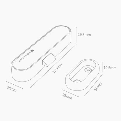 Original Xiaomi Youpin YEELOCK Smart Drawer Cabinet Lock Switch, US Plug(White) - Door Locks & Cabinet Locks by Xiaomi | Online Shopping UK | buy2fix