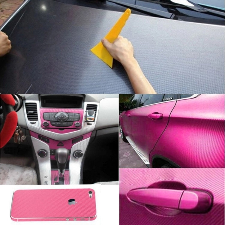 Car Decorative 3D Carbon Fiber PVC Sticker, Size: 152cm x 50cm(Pink) - Auto Film by buy2fix | Online Shopping UK | buy2fix