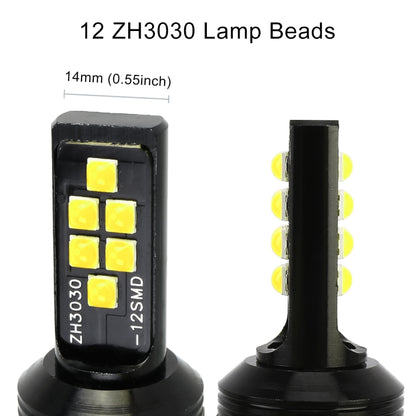 2 PCS 1157 DC9-16V / 3.5W Car Auto Brake Lights 12LEDs SMD-ZH3030 Lamps, with Constant Current(White Light) - Brake Lights by buy2fix | Online Shopping UK | buy2fix