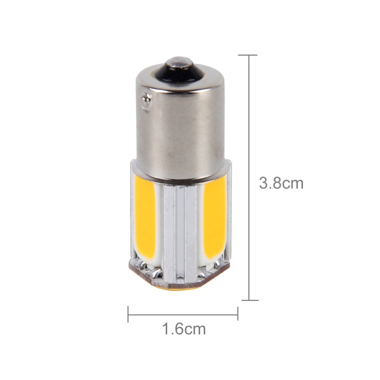 2 PCS 1156/Ba15s 5W 4 COB LEDs Car Turn Light, DC 12V(Yellow Light) - Arrow Turn Lights by buy2fix | Online Shopping UK | buy2fix