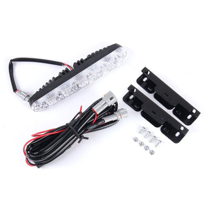 2 PCS LD-006 5730-6SMD 12W 1200LM 7000K White Light  Daytime Running Light.DC 12V - Running Lights by buy2fix | Online Shopping UK | buy2fix