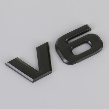 V6 Shape Car Metal Body Decorative Sticker (Black) - Decorative Sticker by buy2fix | Online Shopping UK | buy2fix