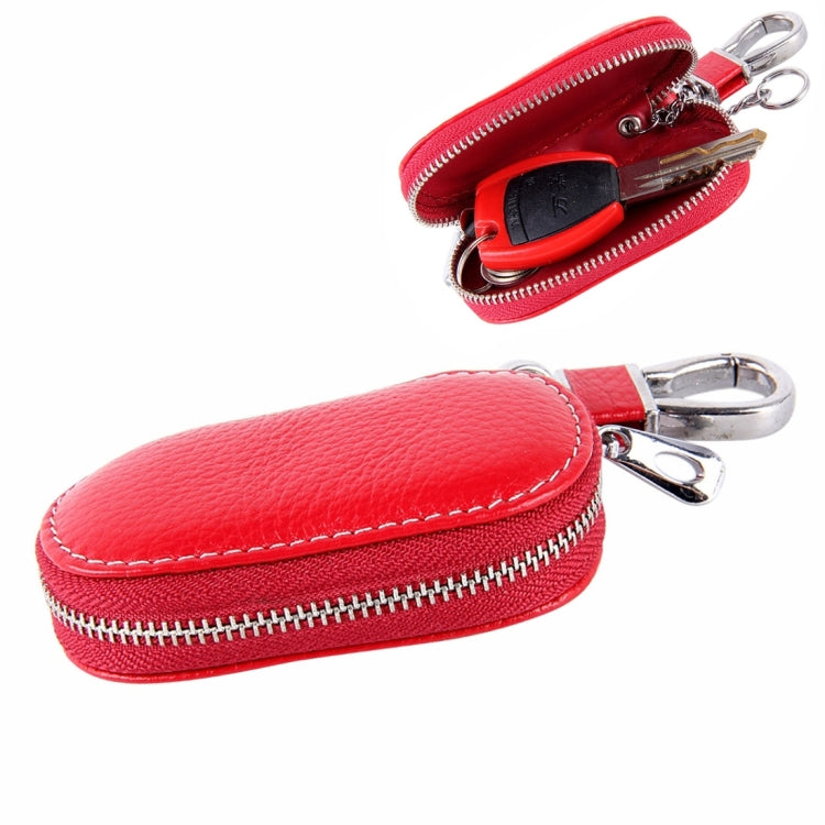 Universal Leather Crocodile Texture Waist Hanging Zipper Wallets Key Holder Bag (No Include Key)(Red) - Car Key Cases by buy2fix | Online Shopping UK | buy2fix