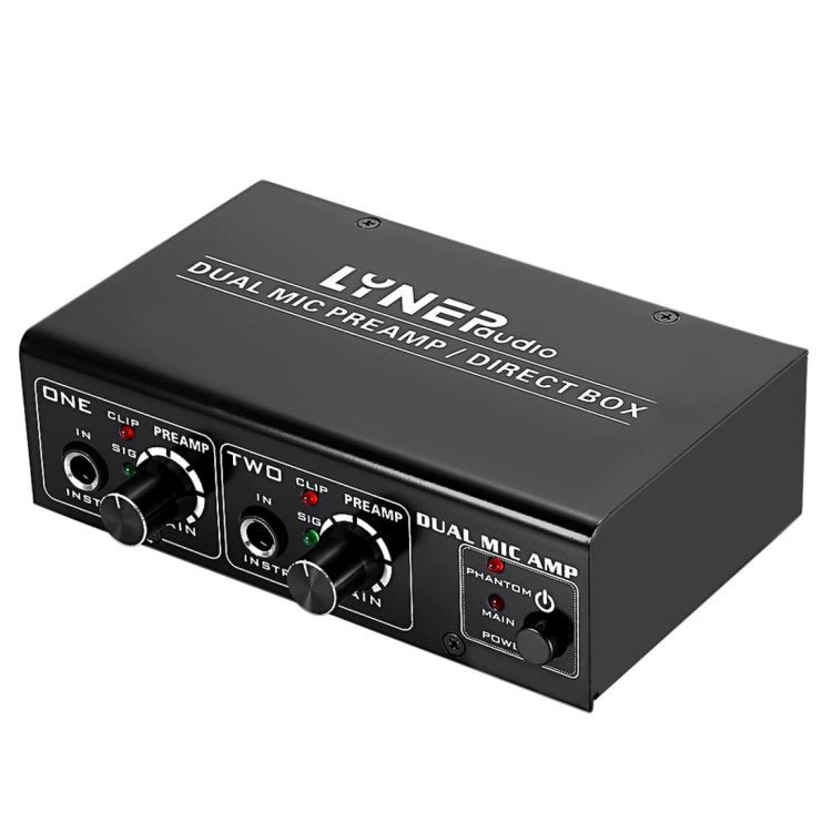 LINEPAUDIO A961 2-Channel Microphone Amplifier Electric Guitar Electric Bass Amplifier(Black) - Stringed Instruments by buy2fix | Online Shopping UK | buy2fix