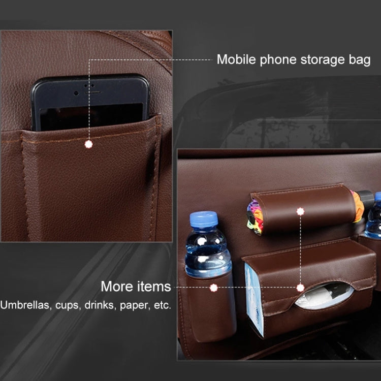 Multifunction Car Seat Pockets Folding Storage Bag (Brown) - Stowing Tidying by buy2fix | Online Shopping UK | buy2fix