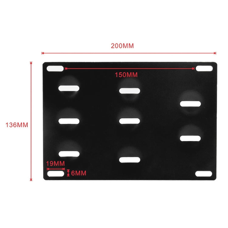 Car Front Bumper Tow Hook License Plate Mounting Bracket Holder for Toyota Yaris - License Plate Covers & Frames by buy2fix | Online Shopping UK | buy2fix