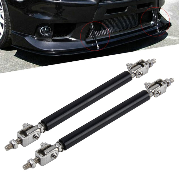 2 PCS Car Modification Large Surrounded By The Rod Telescopic Lever Front and Rear Bars Fixed Front Lip Back Shovel Adjustable Small Rod, Length: 10cm(Black) - In Car by buy2fix | Online Shopping UK | buy2fix