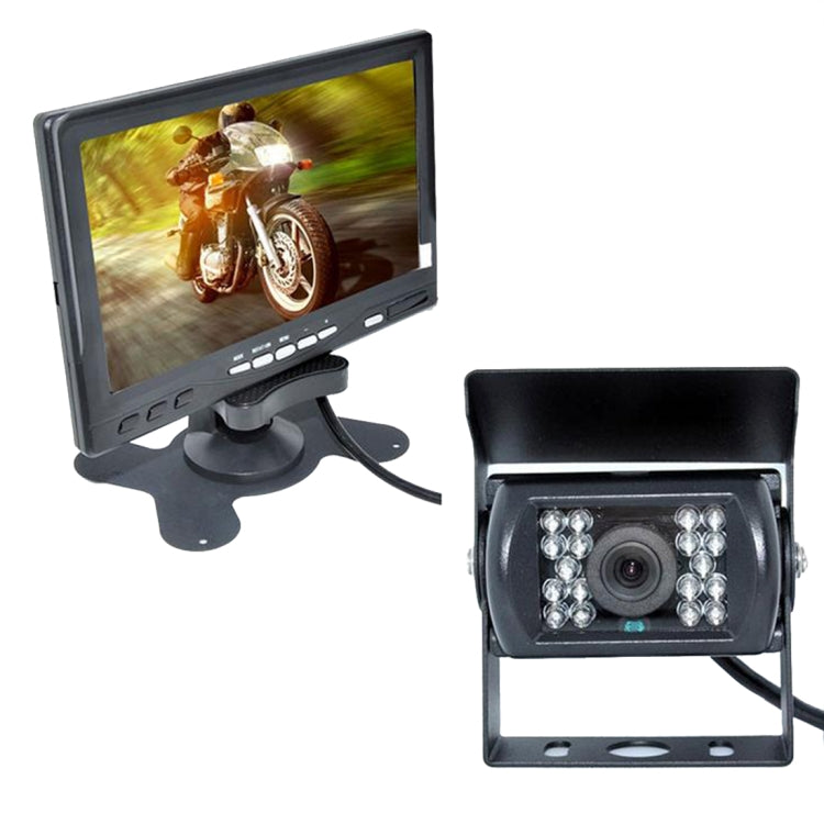 PZ-607  Vehicle Truck Backup Camera and Monitor Infrared Night Vision Rear View Camera with 7 inch HD Monitor - In Car by buy2fix | Online Shopping UK | buy2fix