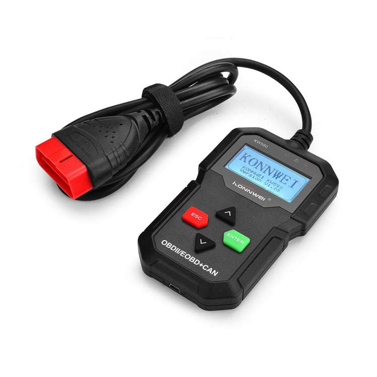 KONNWEI KW590 Mini OBDII Car Auto Diagnostic Scan Tools Auto Scan Adapter Scan Tool (Can Only Detect 12V Gasoline Car)(Black) - Code Readers & Scan Tools by KONNWEI | Online Shopping UK | buy2fix