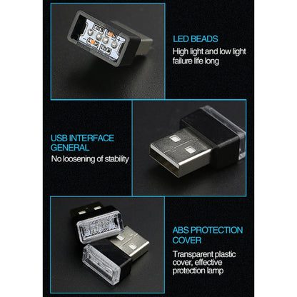 Universal PC Car USB LED Atmosphere Lights Emergency Lighting Decorative Lamp(Ice Blue Light) - Atmosphere lights by buy2fix | Online Shopping UK | buy2fix